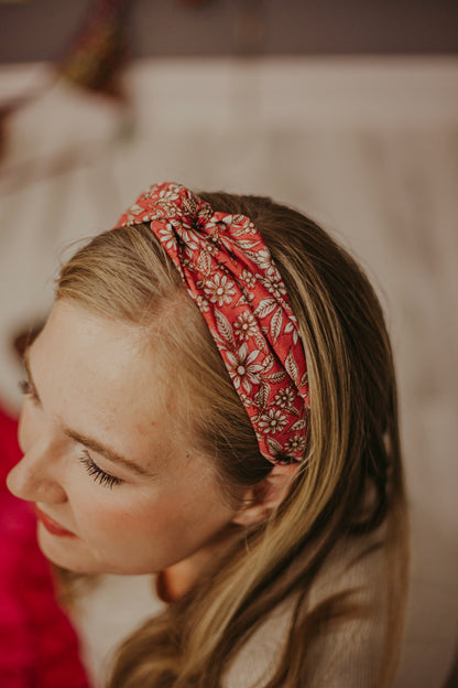 Up-cycled Stretchy Sari Knot Headband