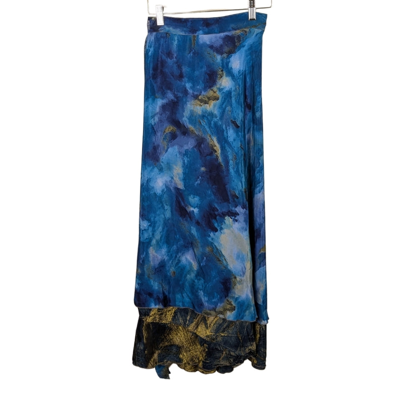 Regular/Maxi Length Up-Cycled Reversible Sari Wrap Skirt #52