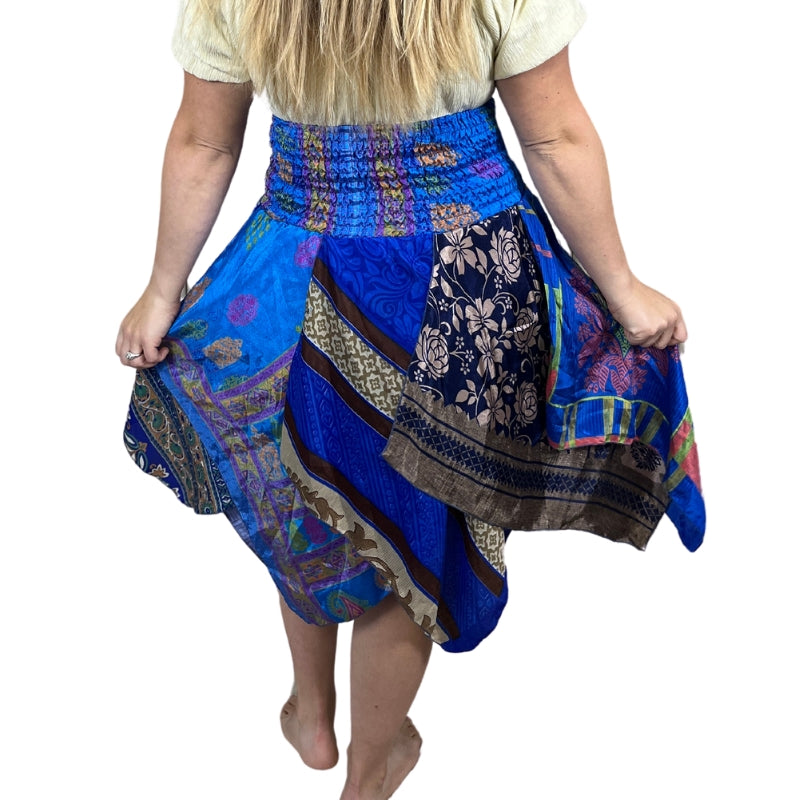 Up-Cycled Sari Smocked Fairy Skirt