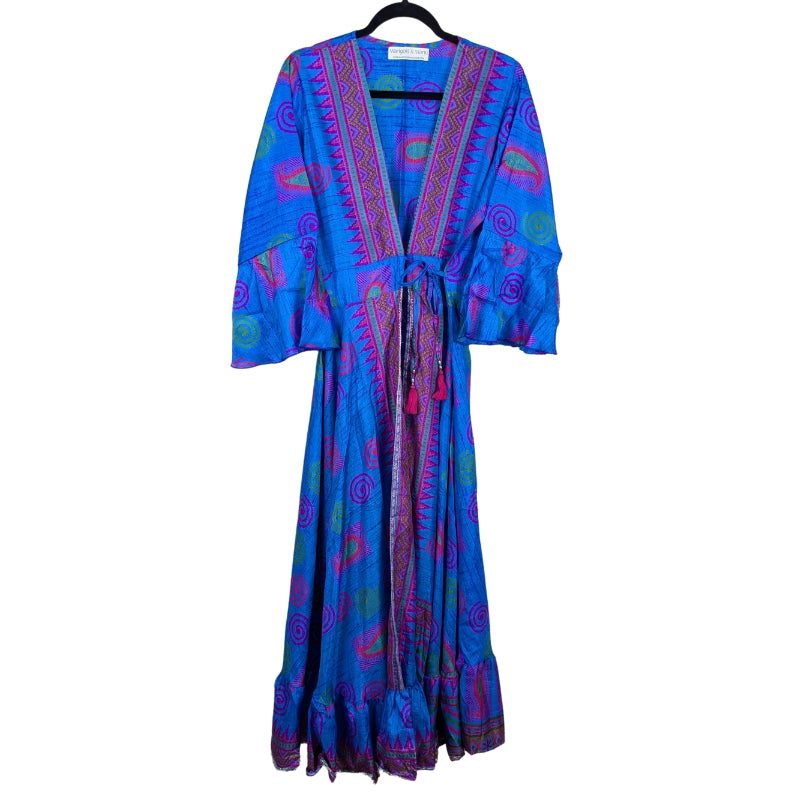 Beach Queen Up-cycled Sari Wrap Robe