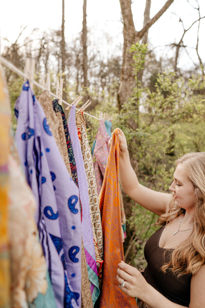 Regular Up-Cycled Reversible Sari Wrap Skirt